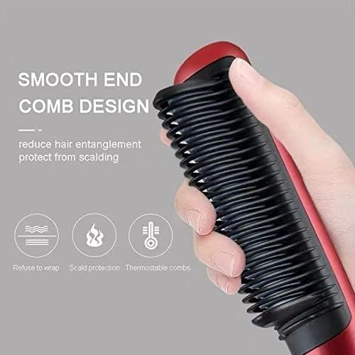 2 IN 1 CERAMIC HAIR STRAIGHTENER BRUSH FOR WOMEN - MARTONEBUZZ