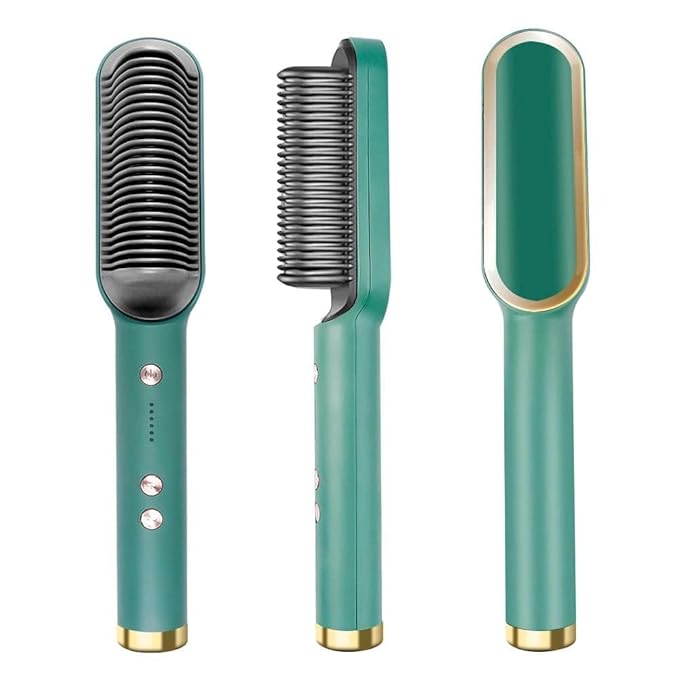 2 IN 1 CERAMIC HAIR STRAIGHTENER BRUSH FOR WOMEN - MARTONEBUZZ