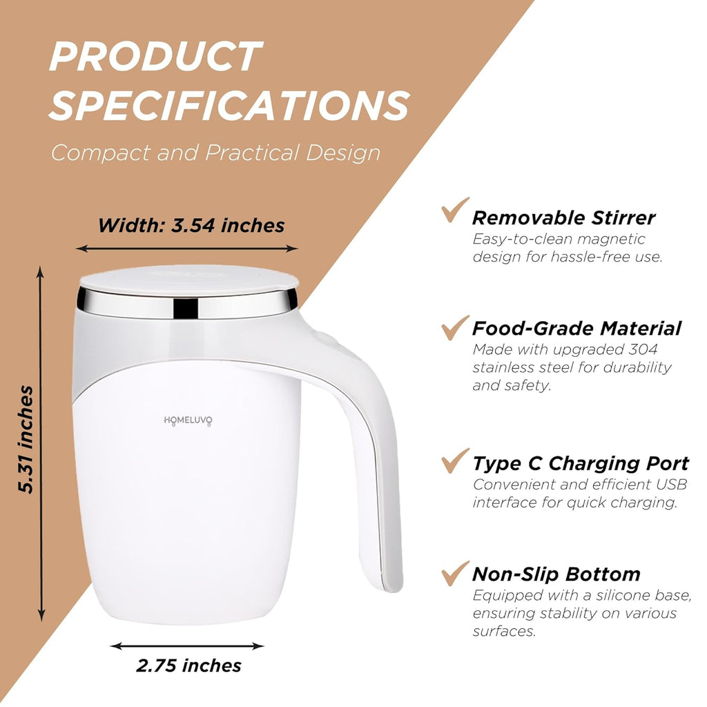 AUTOMATIC SELF STIRRING COFFEE MUG - MARTONEBUZZ